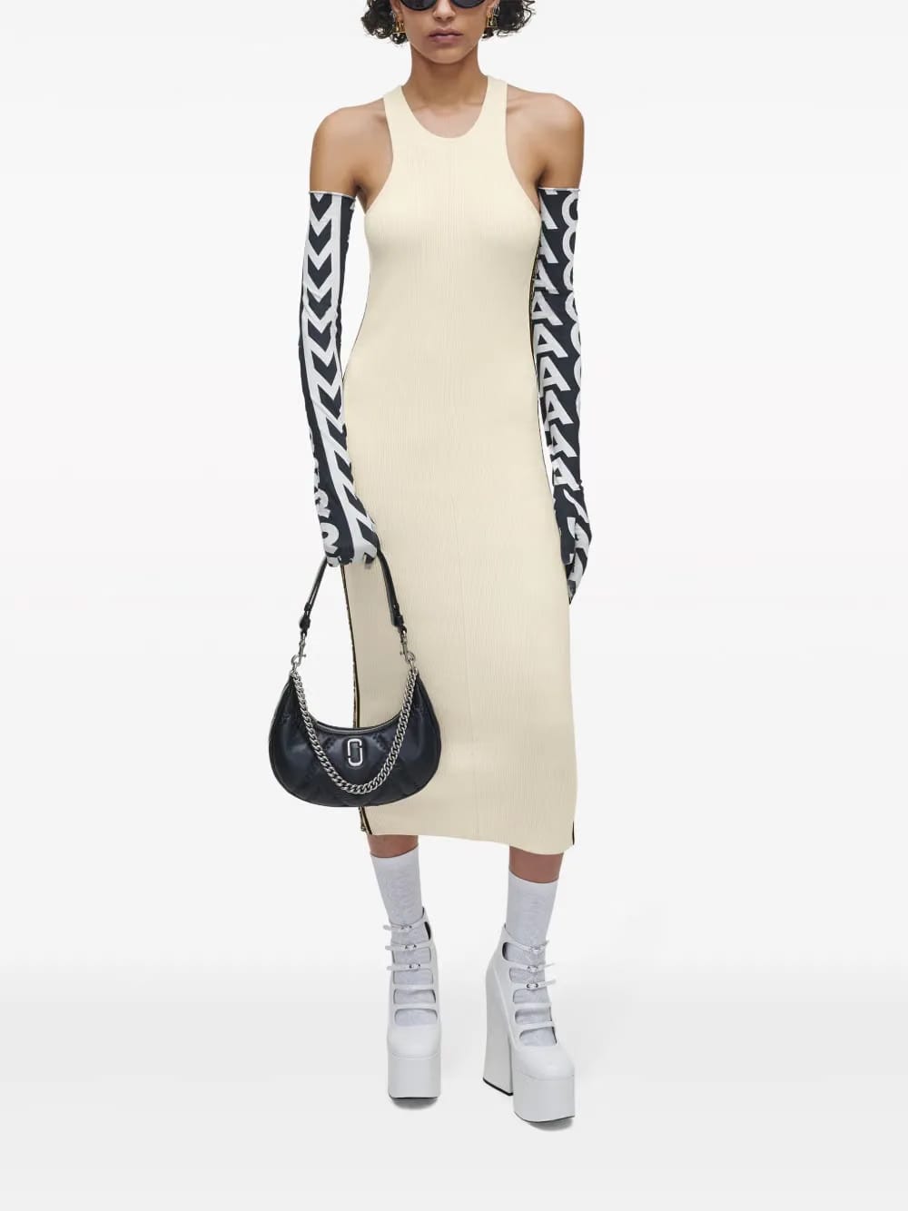 The Quilted Leather Curve shoulder bag