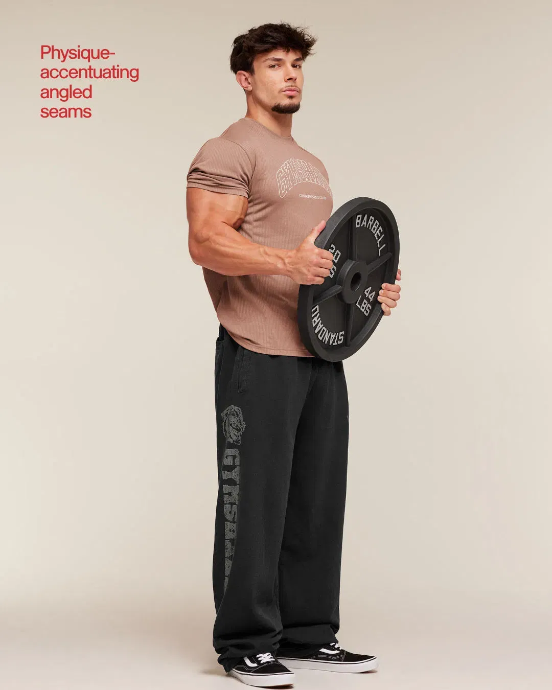 Gymshark Collegiate Tech T-Shirt Taupe Brown