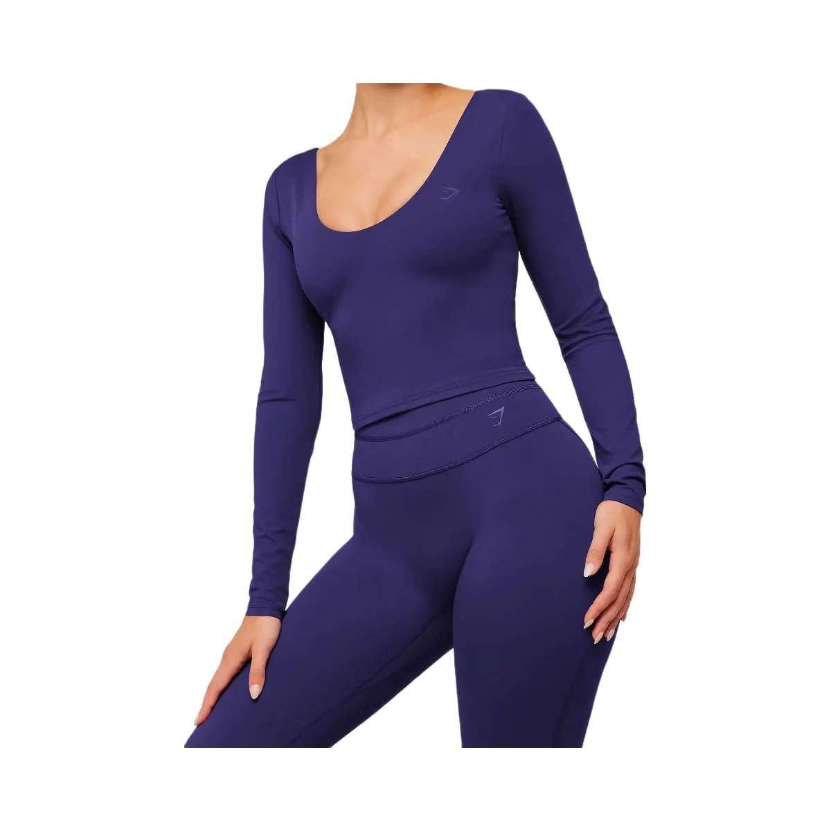 Gymshark Crossover Back Flared Leggings "Indigo Purple"
