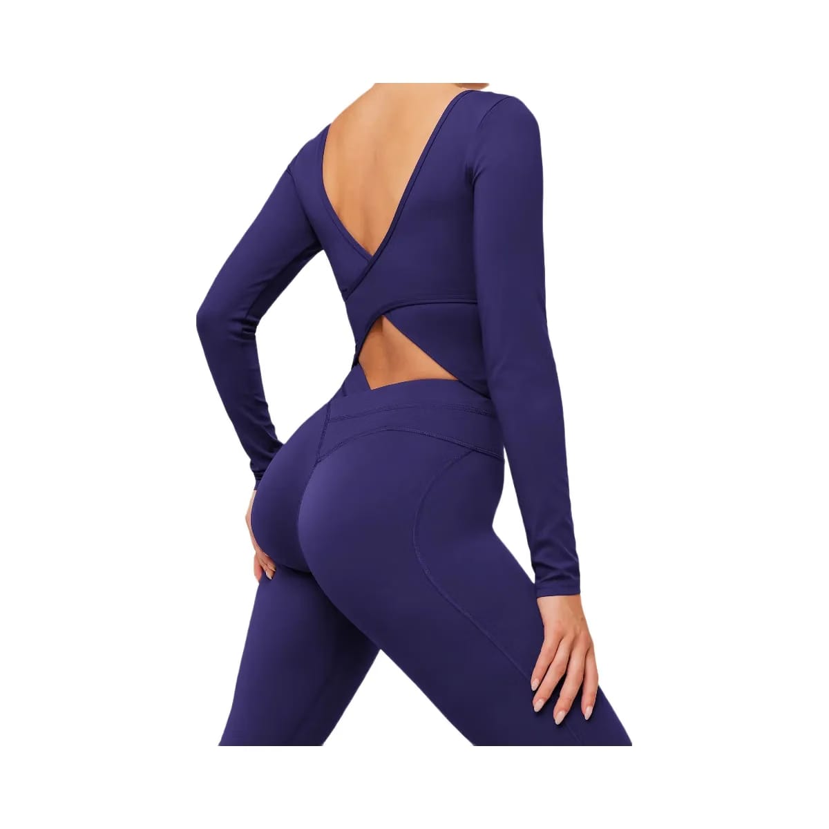 Gymshark Crossover Back Flared Leggings "Indigo Purple"