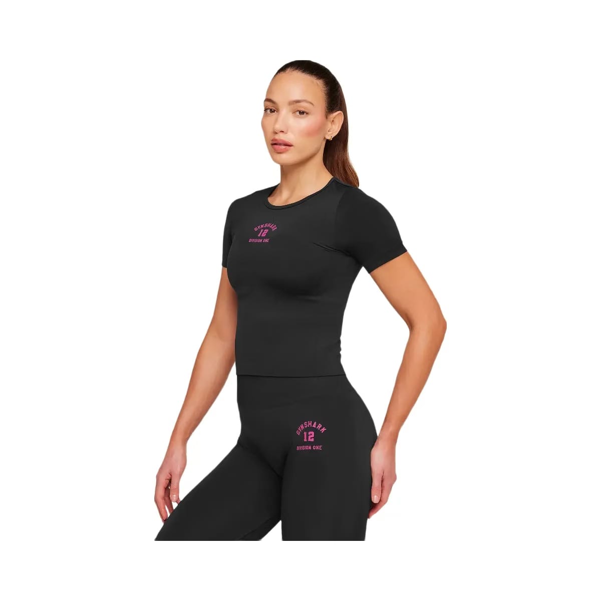 Gymshark Everyday Seamless Graphic Short Sleeve Top "Black"