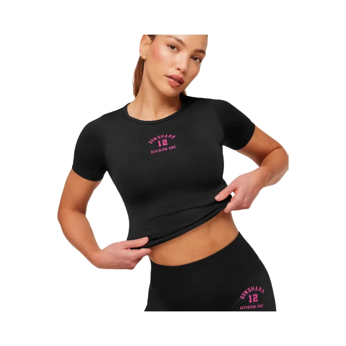 Gymshark Everyday Seamless Graphic Short Sleeve Top "Black"