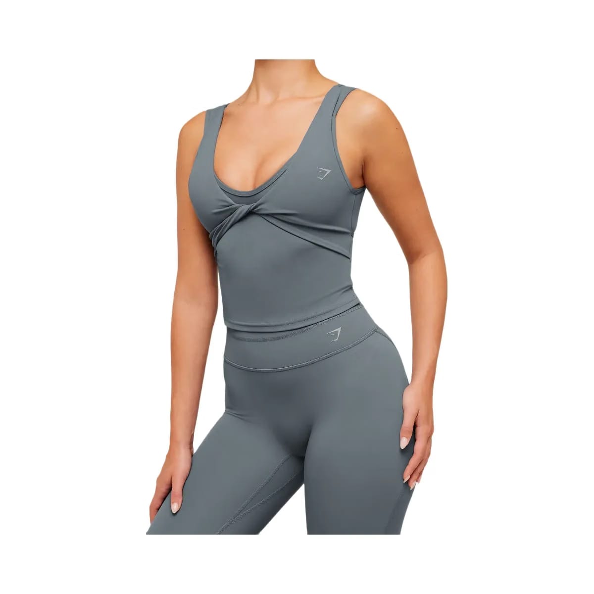 Gymshark Crossover Back Flared Leggings "Iron Blue"