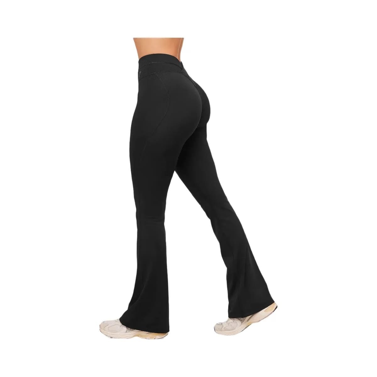 Gymshark Crossover Back Flared Leggings "Black"
