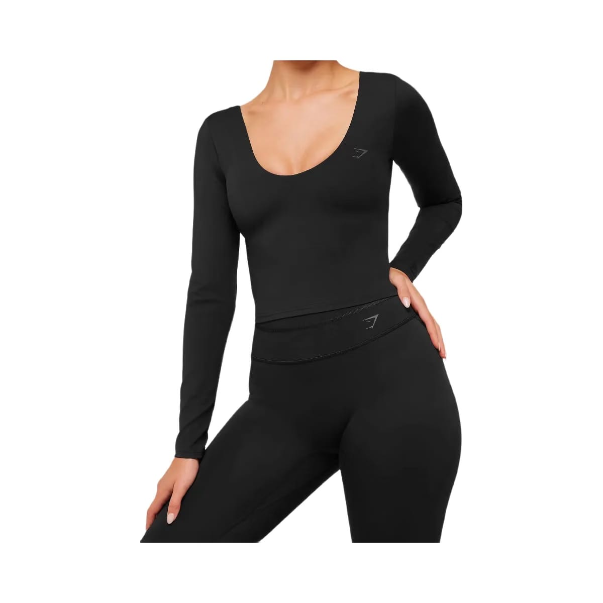 Gymshark Crossover Back Flared Leggings "Black"