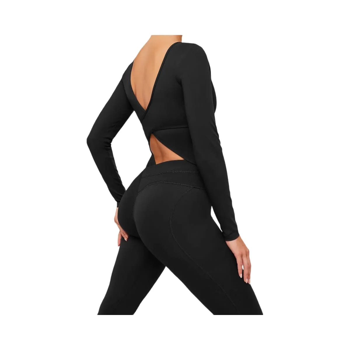 Gymshark Crossover Back Flared Leggings "Black"