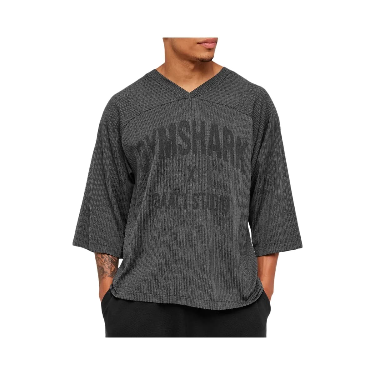 Gymshark x Saalt Studios Seamless Jersey "GS Asphalt Grey GS Pitch Grey"