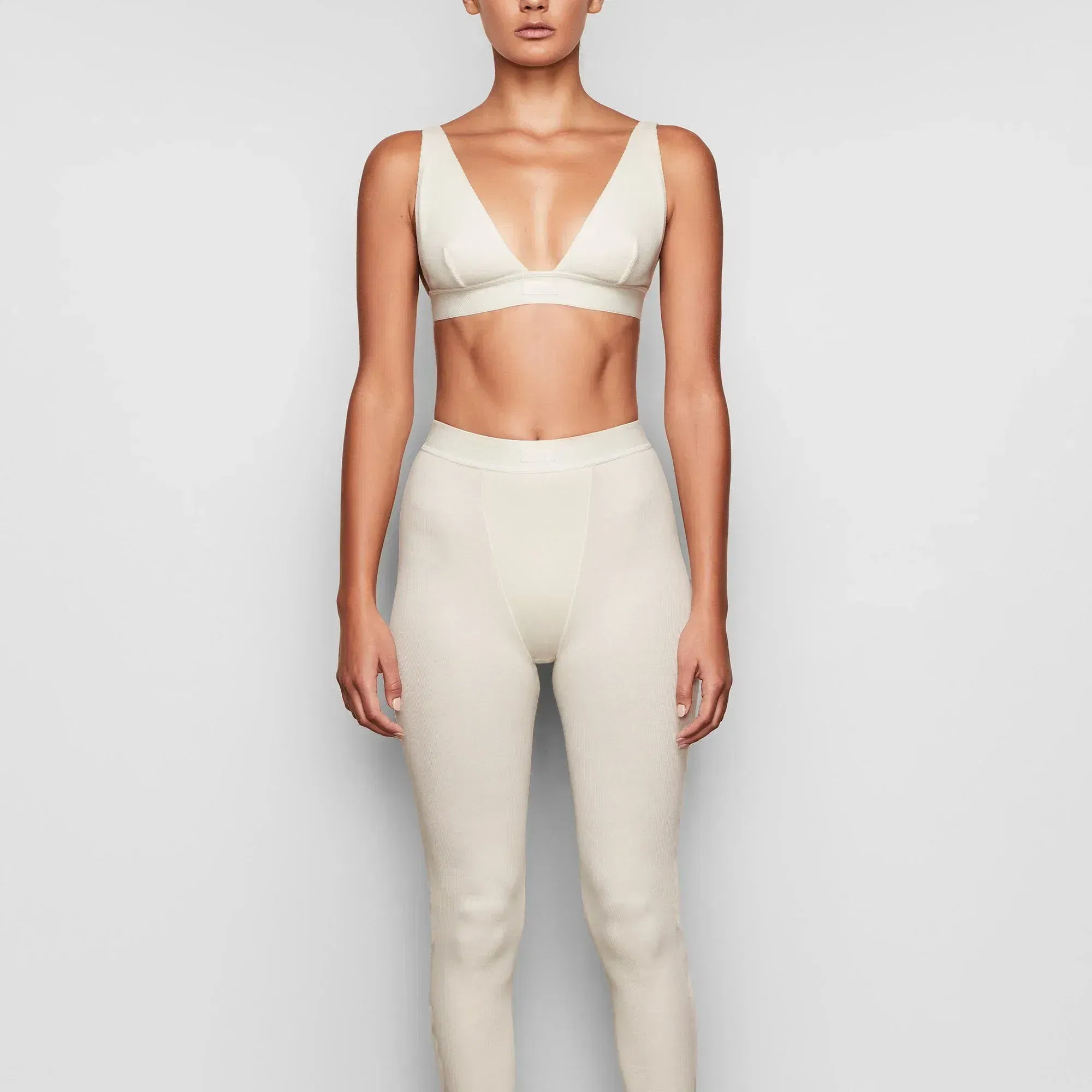 Skims Cotton Rib Legging Bone