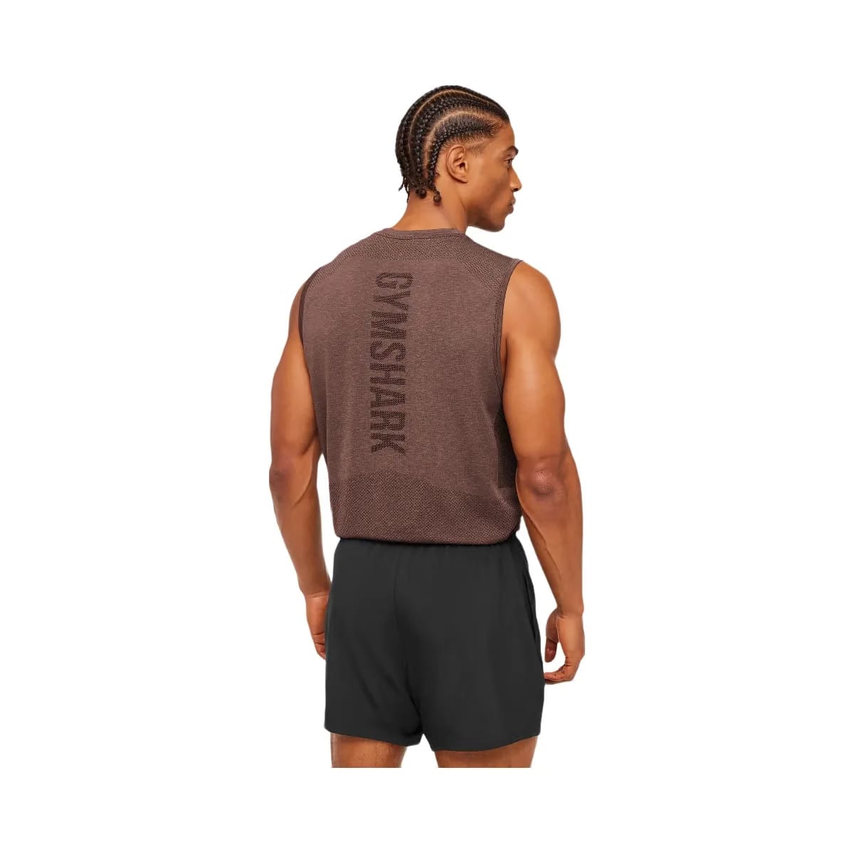Gymshark Lightweight Seamless Tank "Soft Brown Marl"