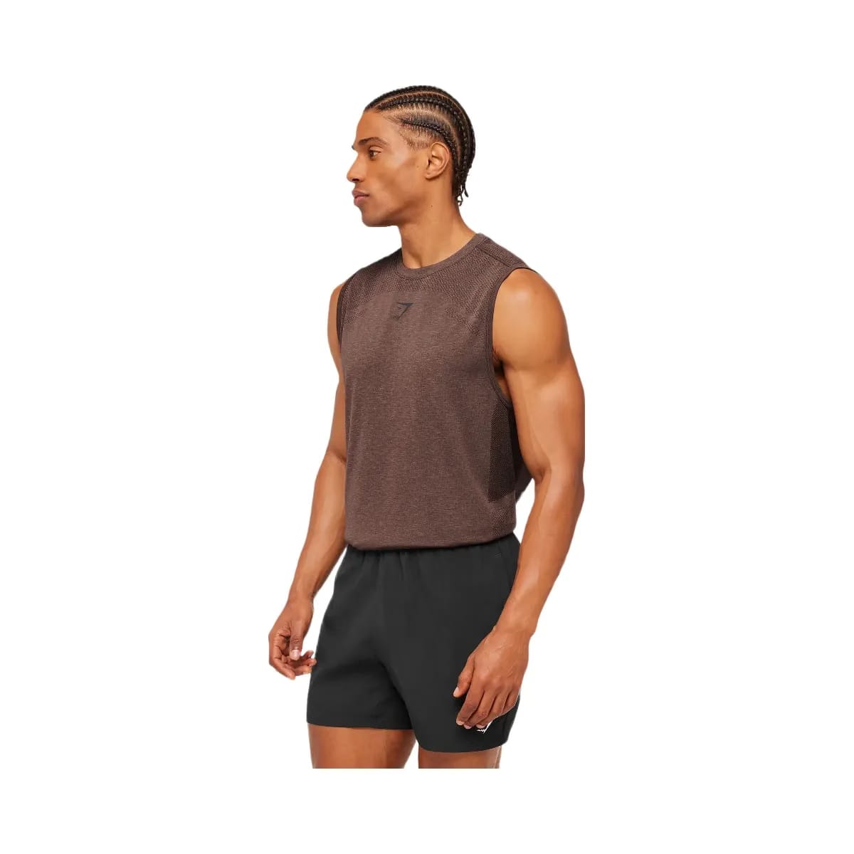Gymshark Lightweight Seamless Tank "Soft Brown Marl"