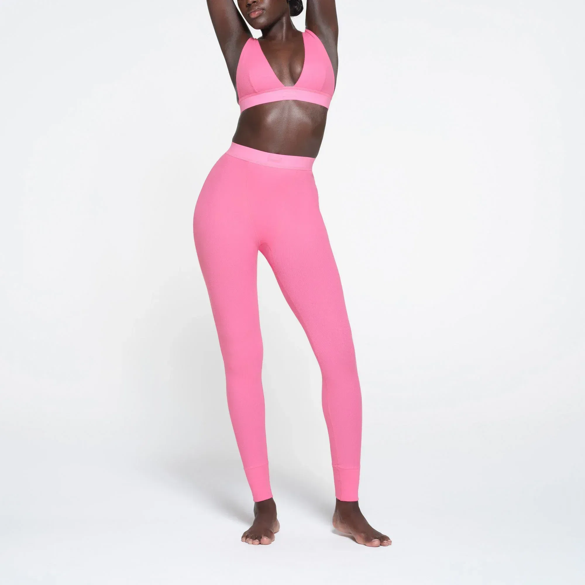 Skims Cotton Rib Legging Sugar Pink