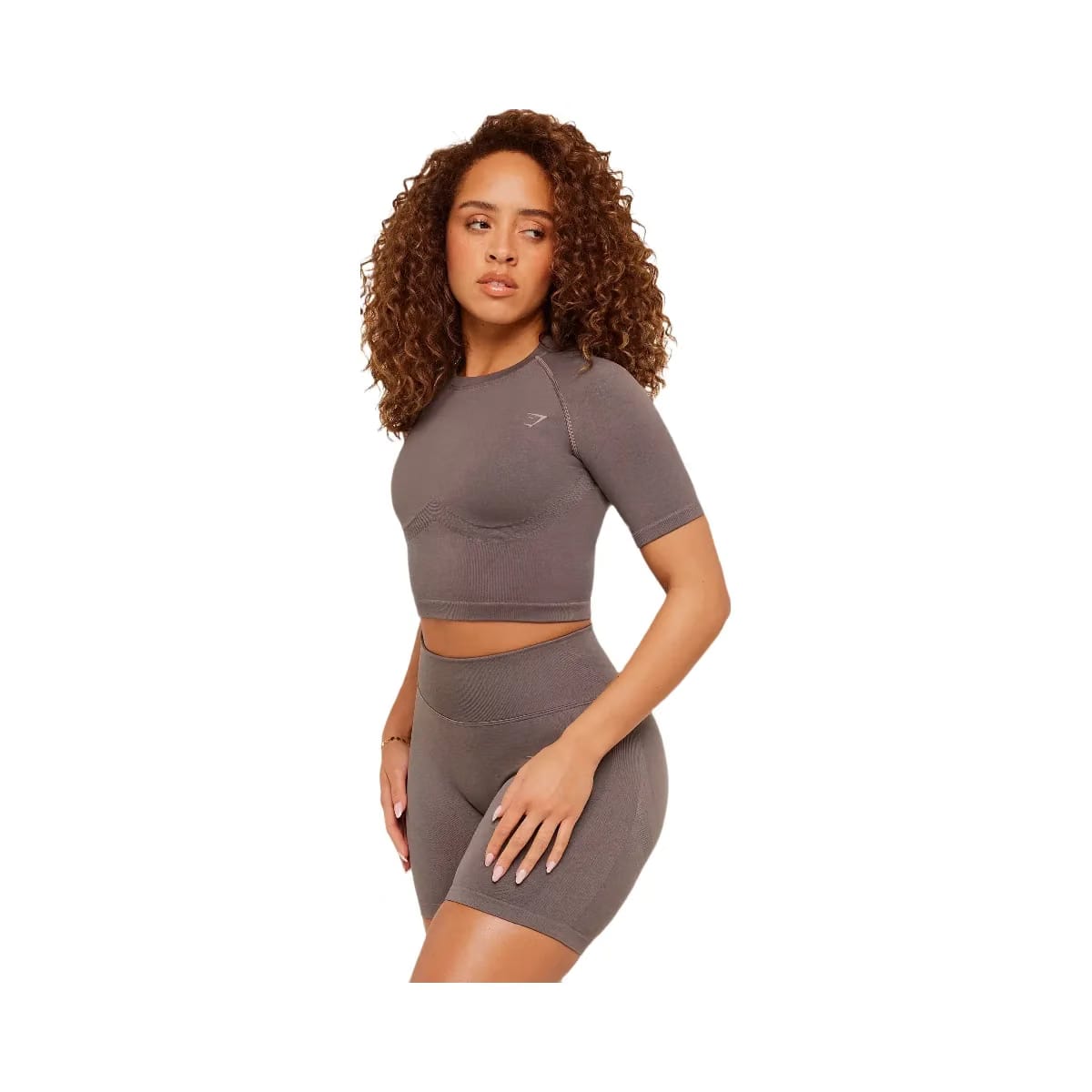 Gymshark Lift Seamless Short Sleeve Top "Cool Brown"