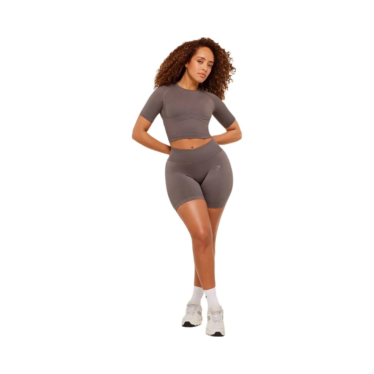 Gymshark Lift Seamless Short Sleeve Top "Cool Brown"