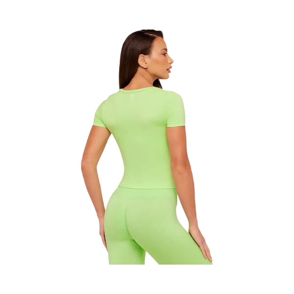 Gymshark Adapt Animal X Whitney Short Sleeve Top "Energy Gelato Green Sorbet Yellow"