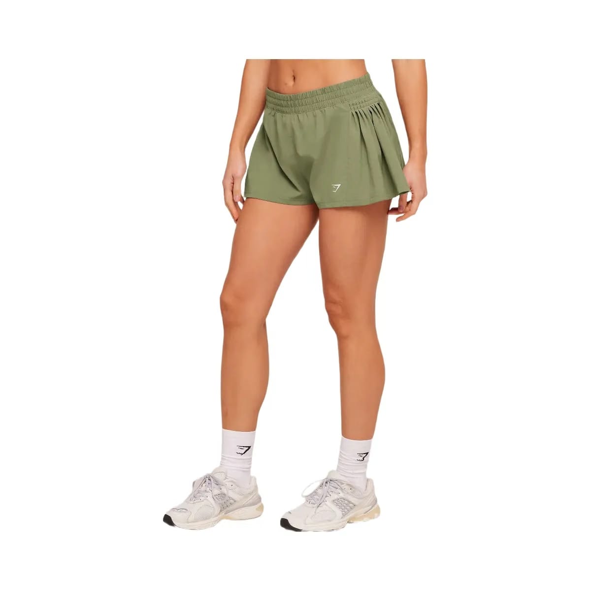 Gymshark Flutter Woven Shorts "GS Grounded Green"