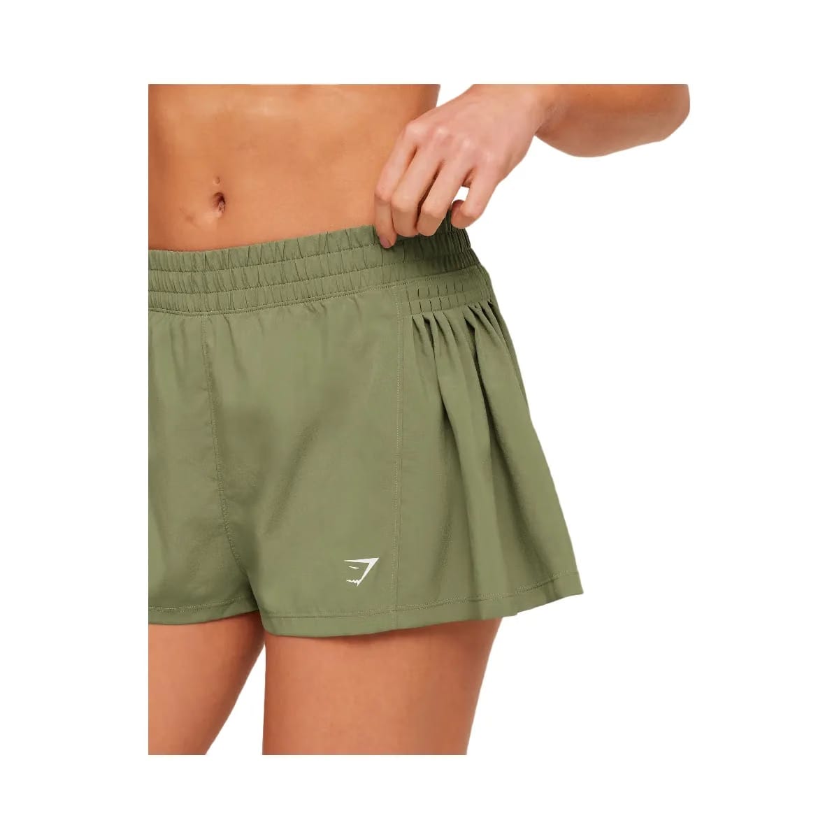 Gymshark Flutter Woven Shorts "GS Grounded Green"