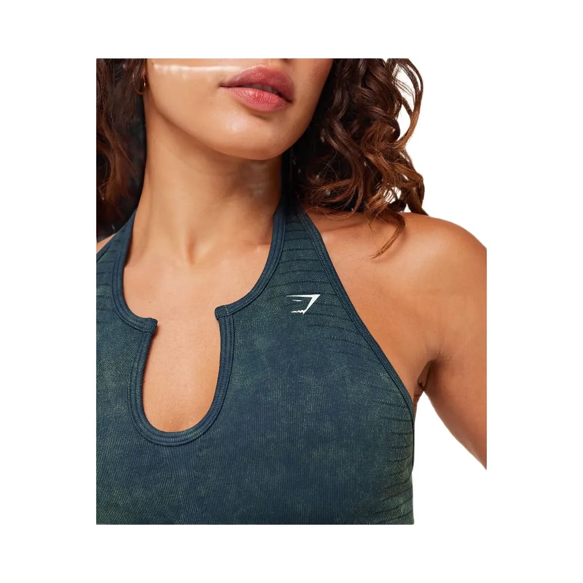 Gymshark Steel Seamless Halter Neck Bra "Deep Petrol Blue"