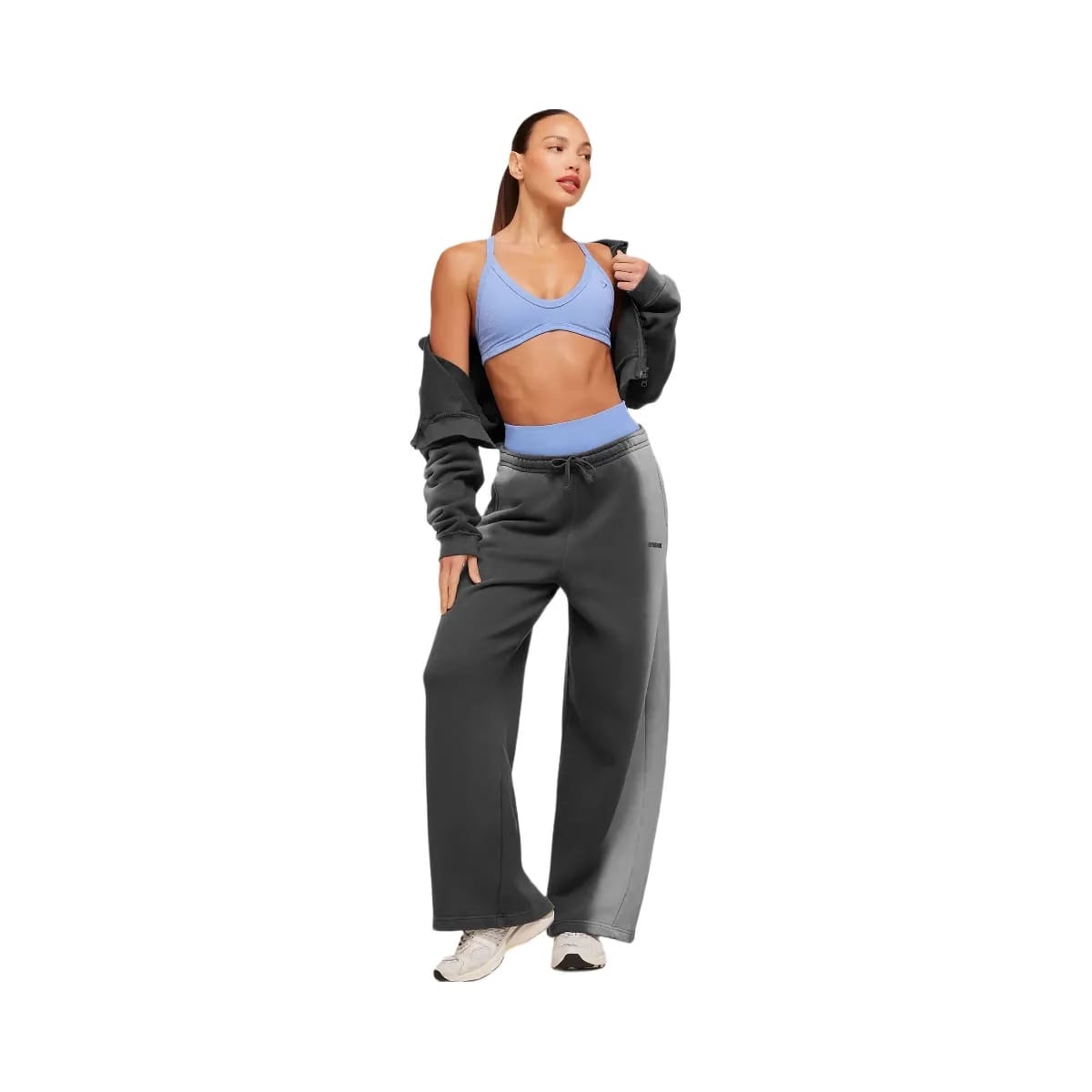 Gymshark Pump Washed Zip Through Hoodie "Onyx Grey Stratus Grey"