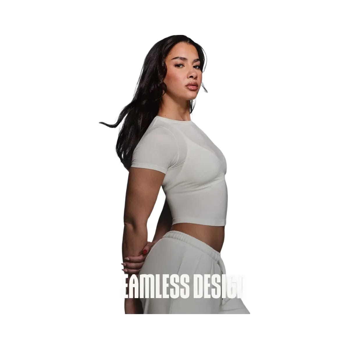 Gymshark FeatherForm Short Sleeve T-Shirt "Soft White"