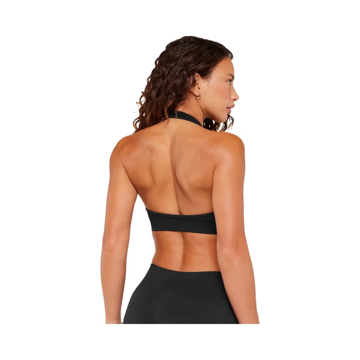 Gymshark Steel Seamless Halter Neck Bra "GS Black"