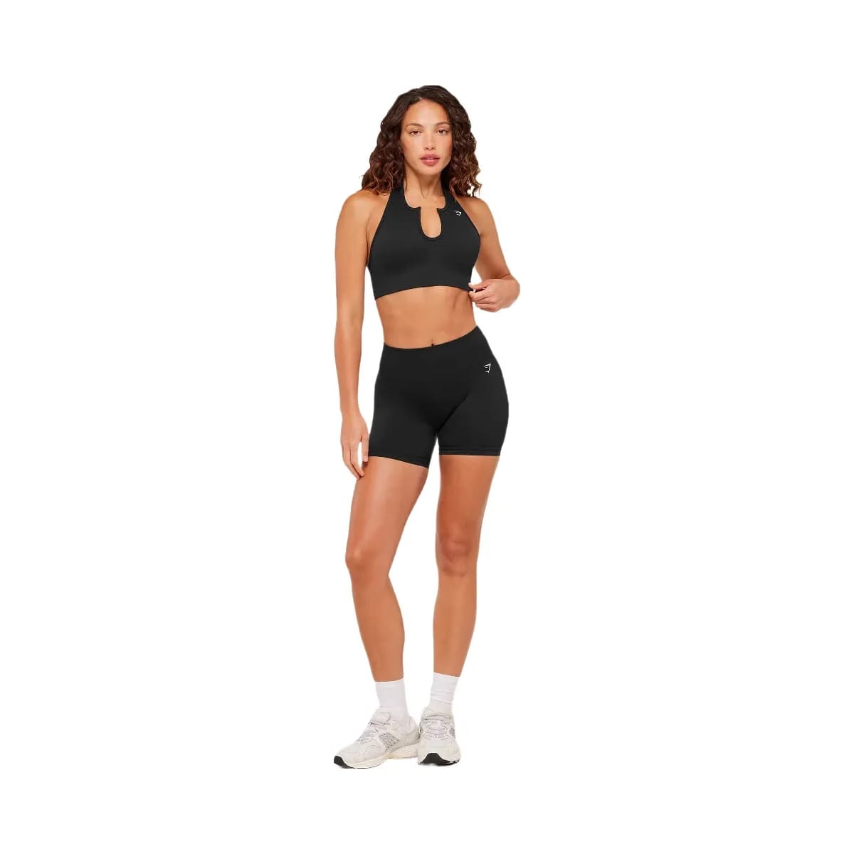 Gymshark Steel Seamless Halter Neck Bra "GS Black"