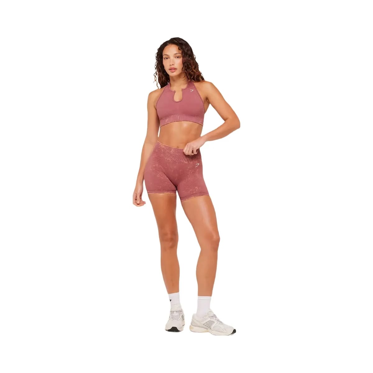 Gymshark Steel Seamless Halter Neck Bra "GS Reset Pink"