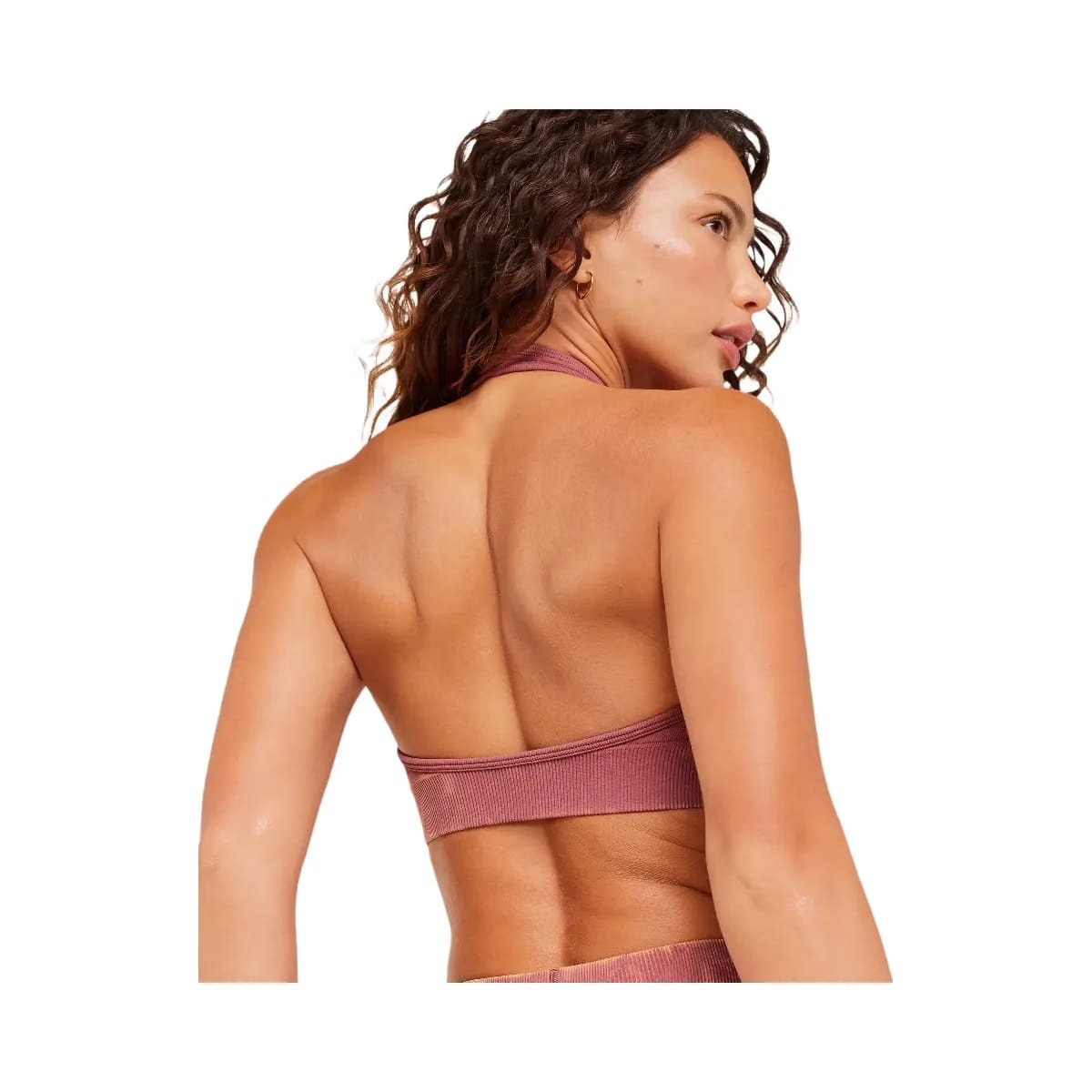 Gymshark Steel Seamless Halter Neck Bra "GS Reset Pink"