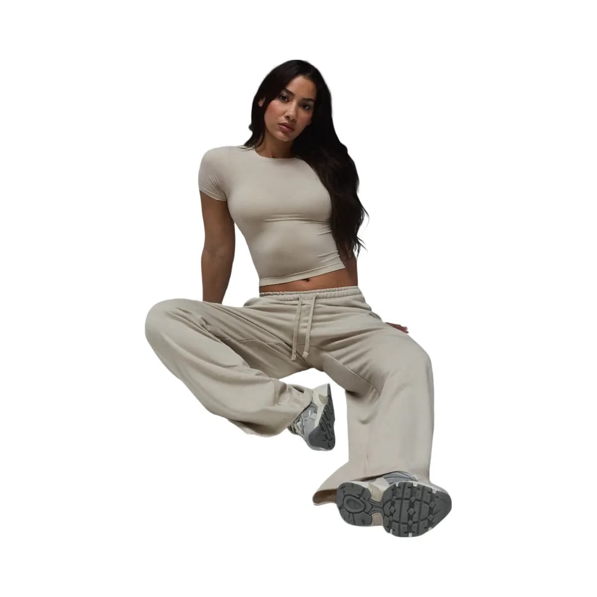 Gymshark Lightweight Wide Leg Pants Regular "Pebble Grey"