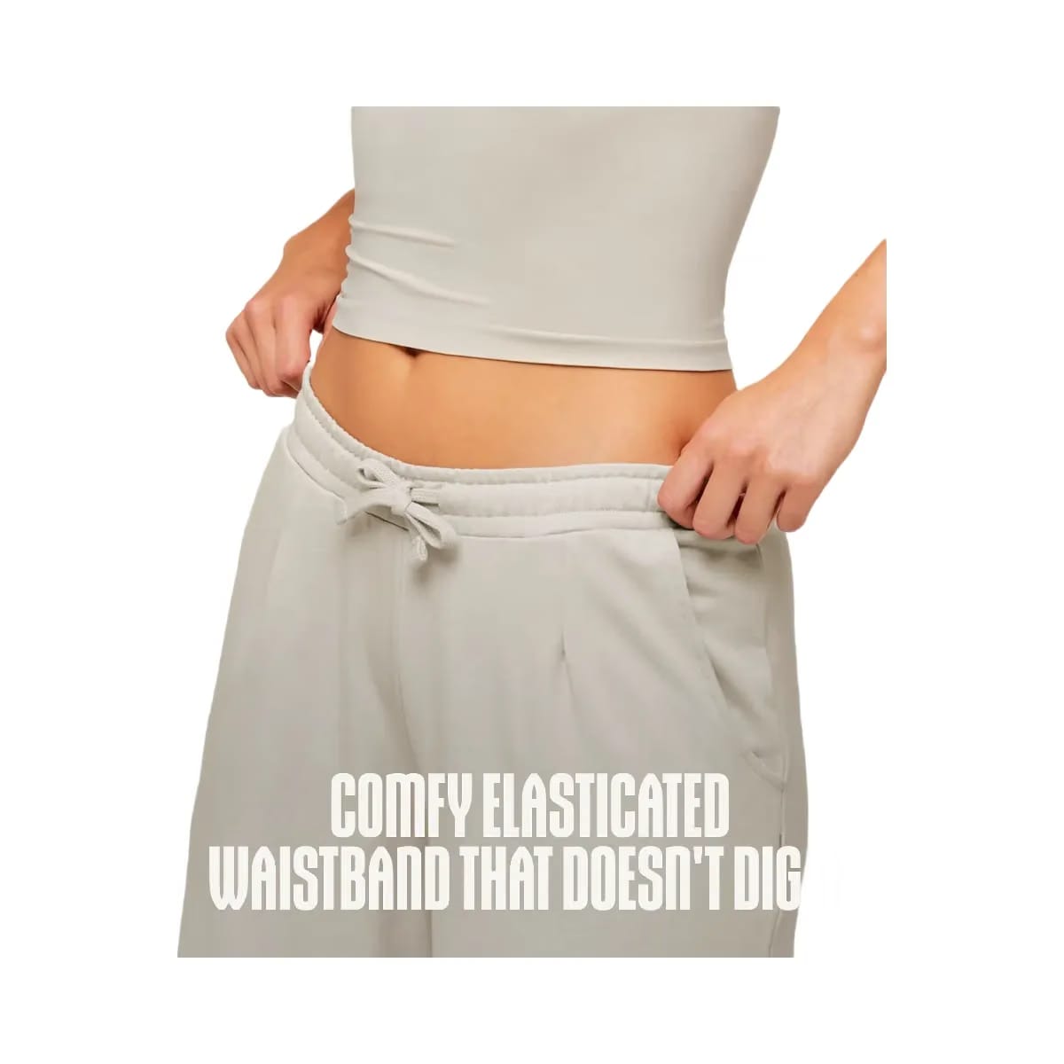 Gymshark Lightweight Wide Leg Pants Regular "Pebble Grey"