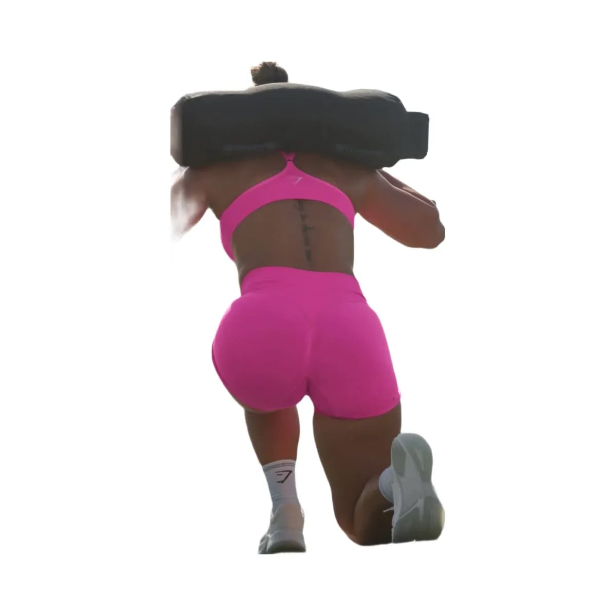Gymshark Interval Seamless Light Support Sports Bra "Electric Pink"