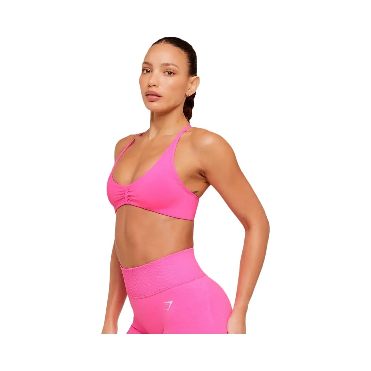 Gymshark Interval Seamless Light Support Sports Bra "Electric Pink"
