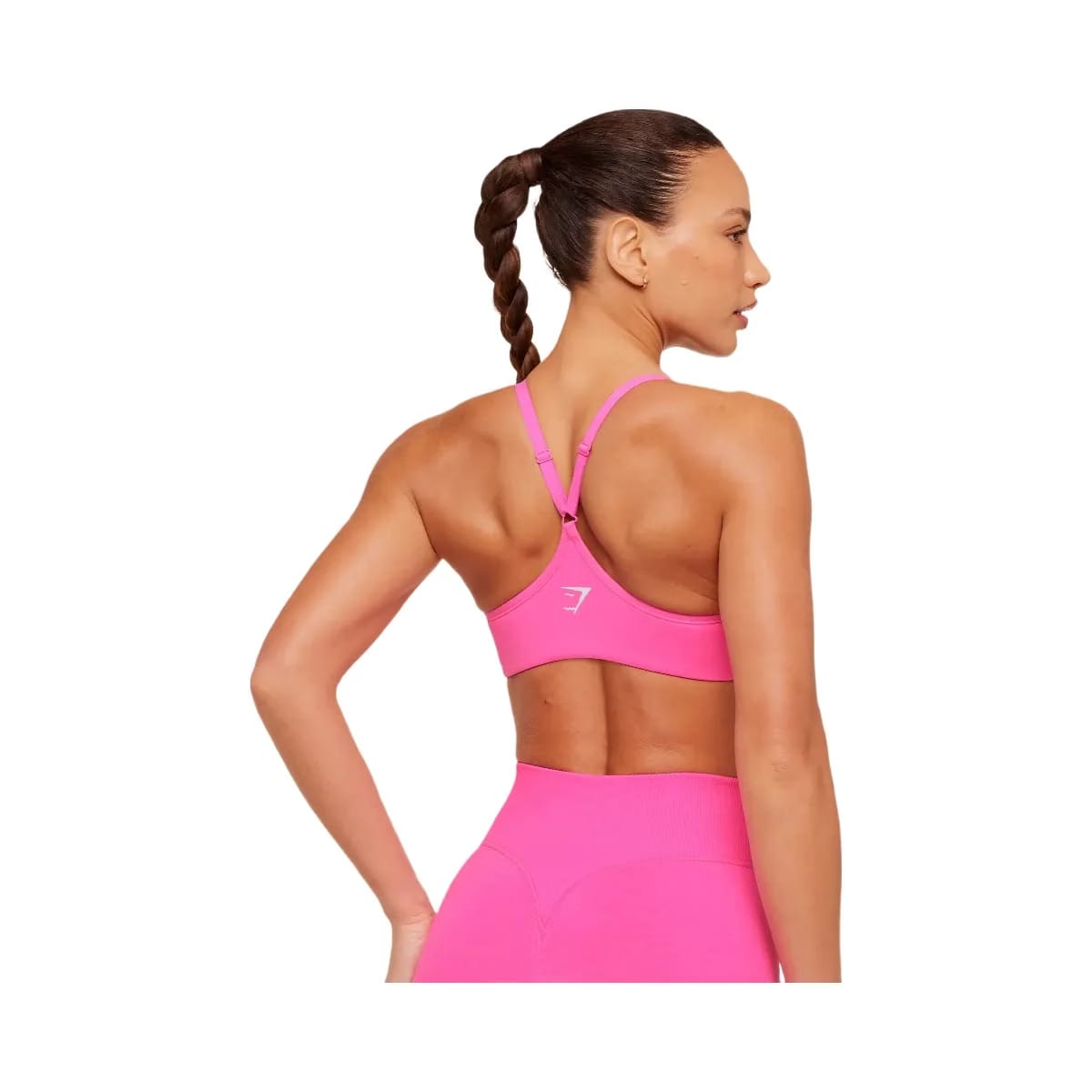 Gymshark Interval Seamless Light Support Sports Bra "Electric Pink"