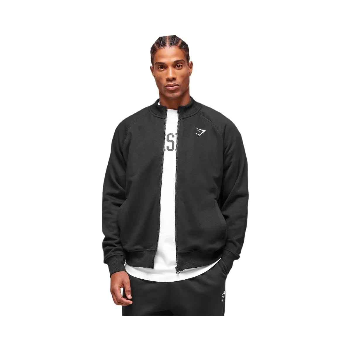 Gymshark Crest Oversized Track Jacket "Black"