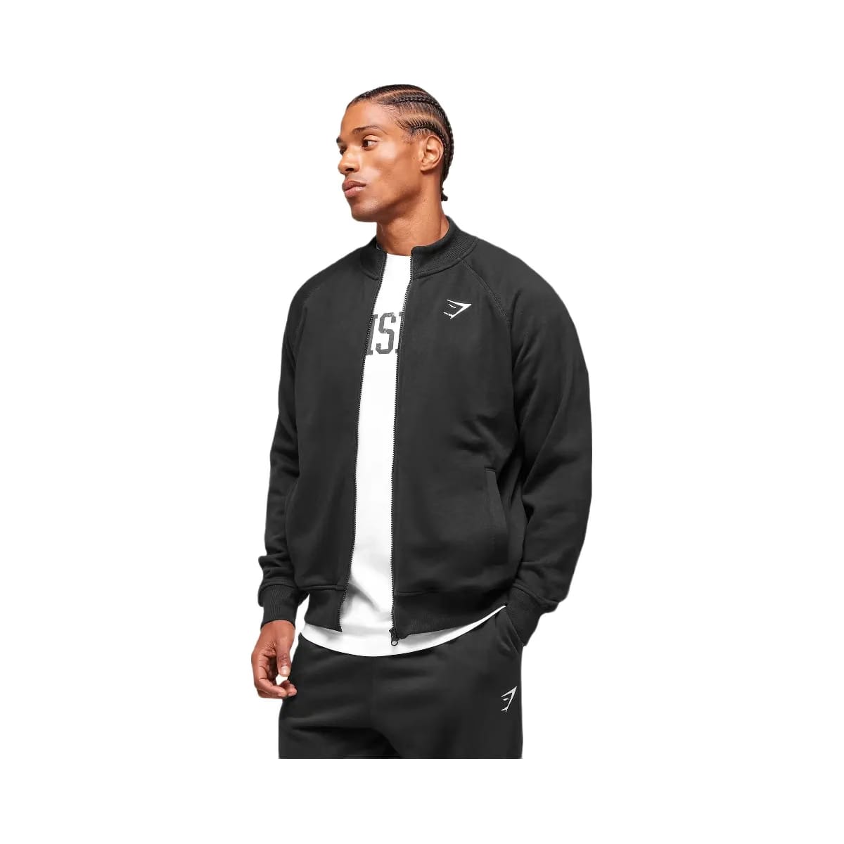 Gymshark Crest Oversized Track Jacket "Black"