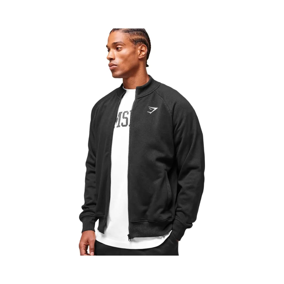 Gymshark Crest Oversized Track Jacket "Black"