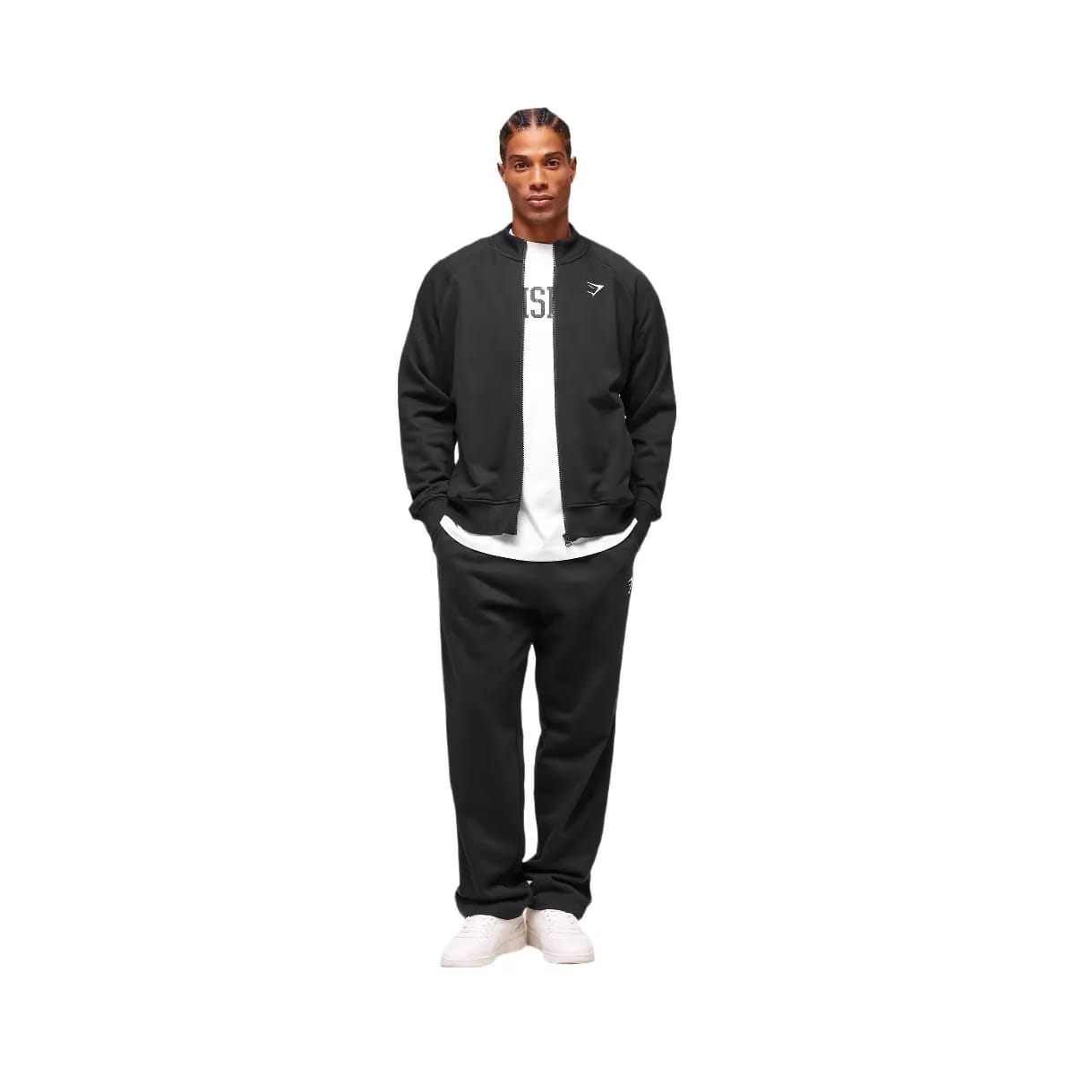 Gymshark Crest Oversized Track Jacket "Black"