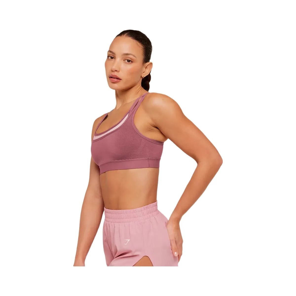 Gymshark Interval Seamless Medium Support Sports Bra "Reset Pink Light Pink"