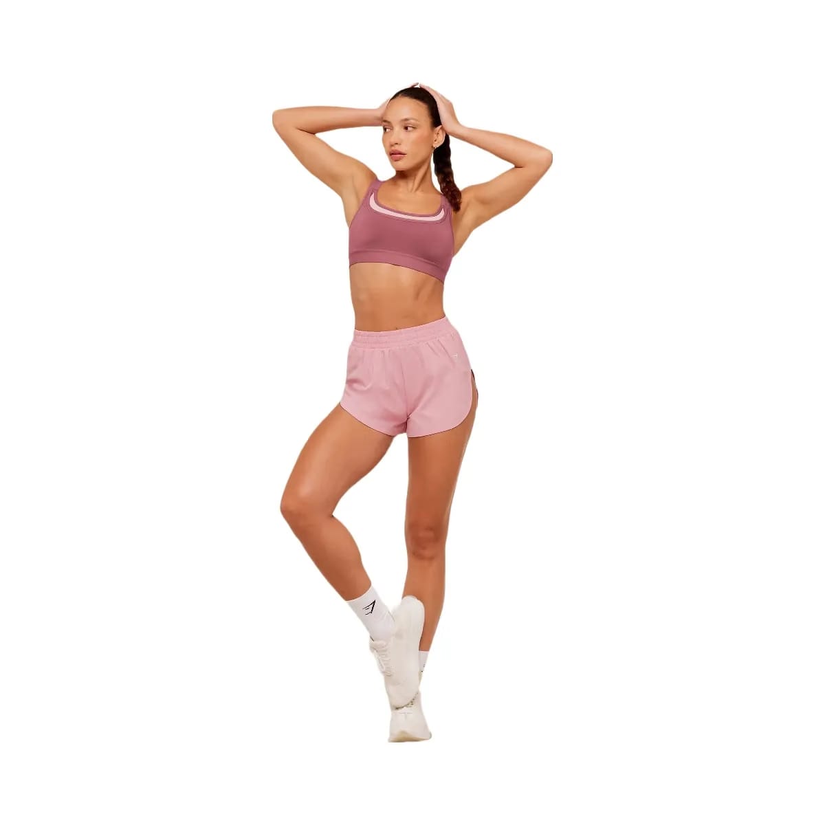 Gymshark Interval Seamless Medium Support Sports Bra "Reset Pink Light Pink"