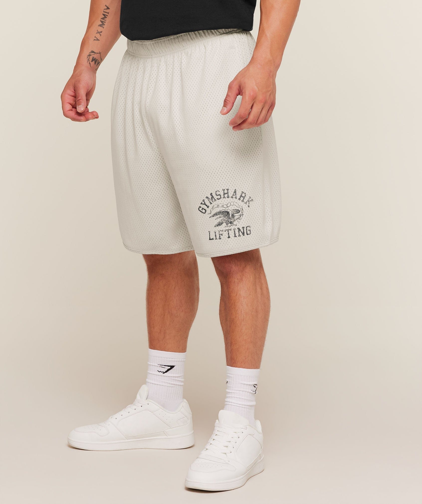 Gymshark Collective Mesh Shorts Tinted White