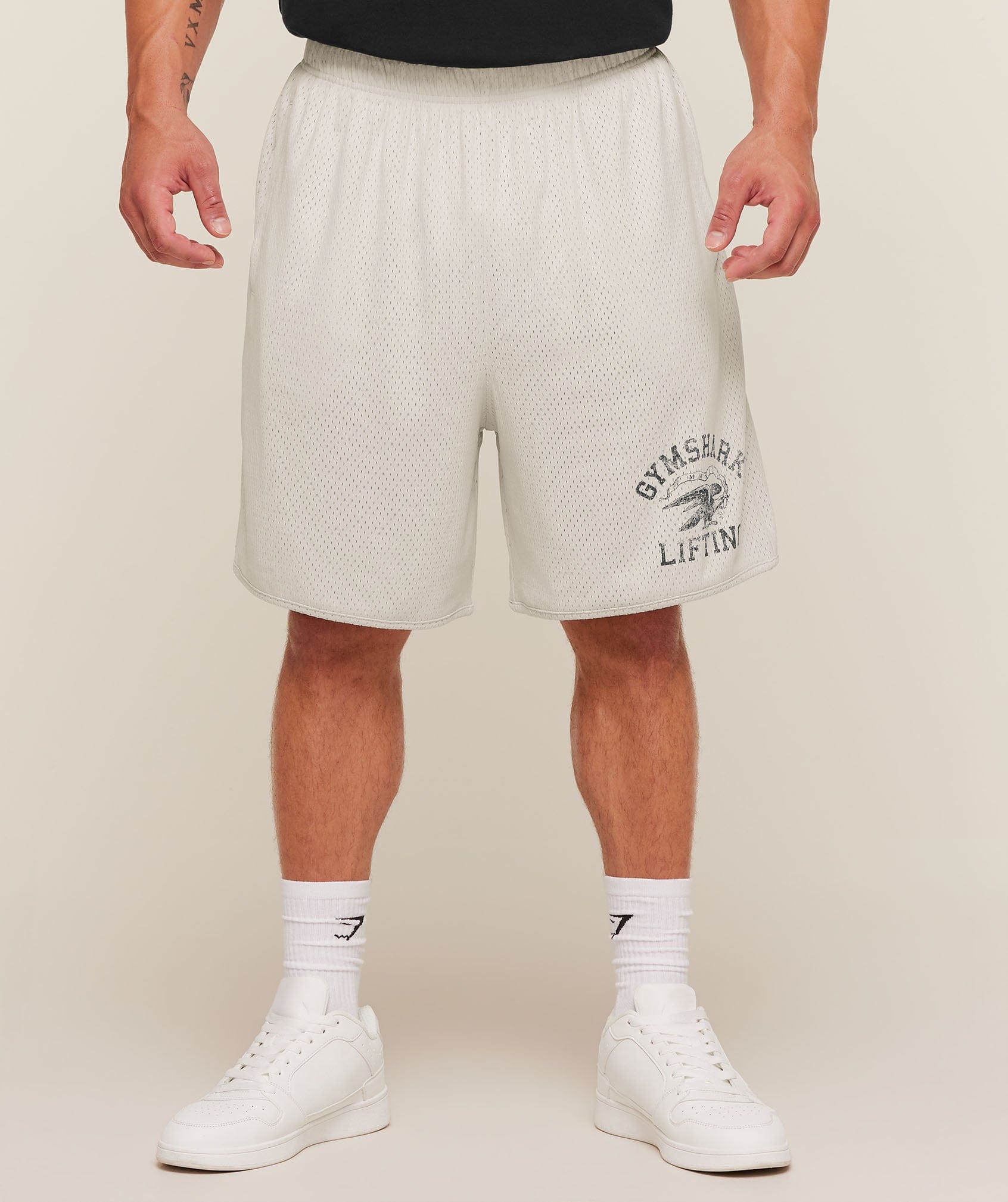 Gymshark Collective Mesh Shorts Tinted White
