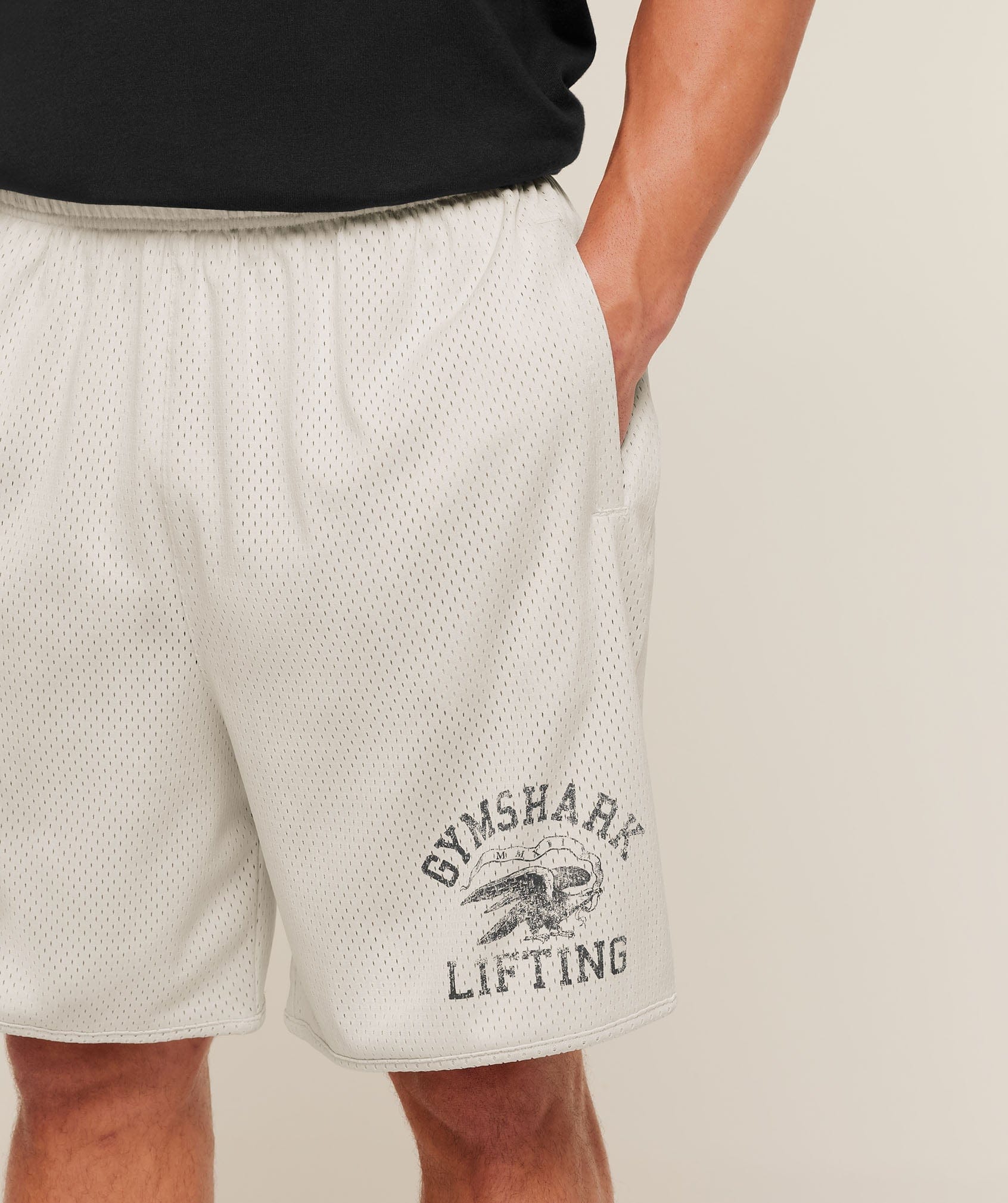 Gymshark Collective Mesh Shorts Tinted White