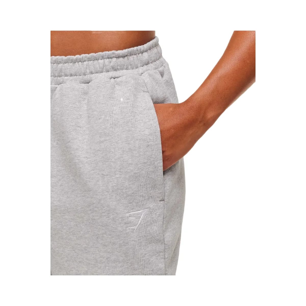 Gymshark Training Fleece Straight Leg Short Pants "Light Grey Core Marl"