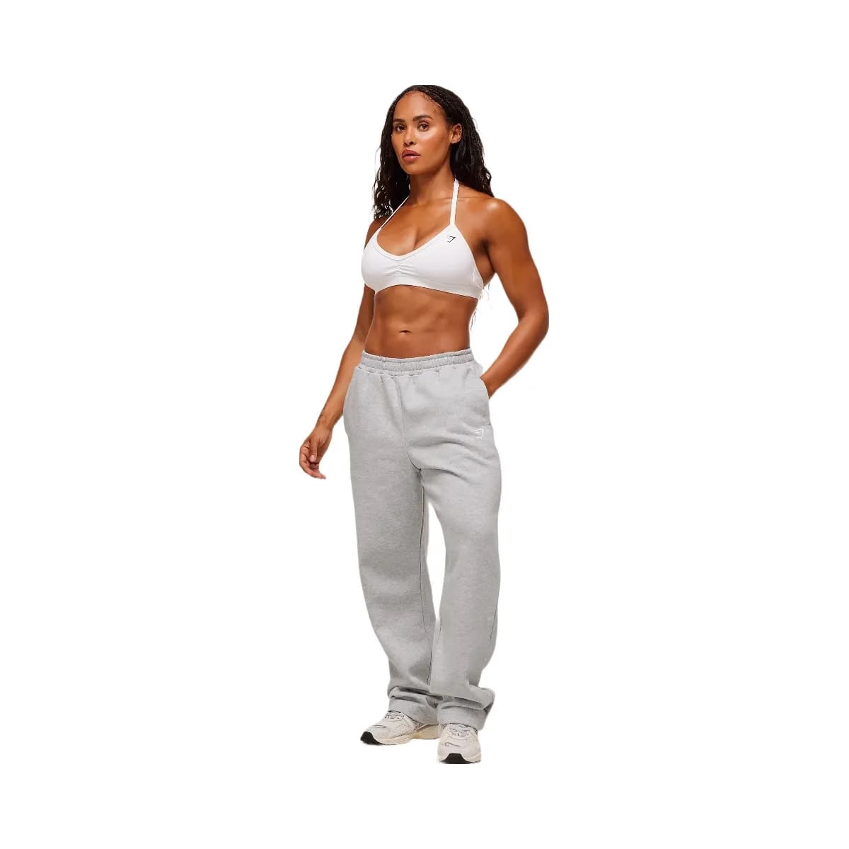 Gymshark Training Fleece Straight Leg Short Pants "Light Grey Core Marl"