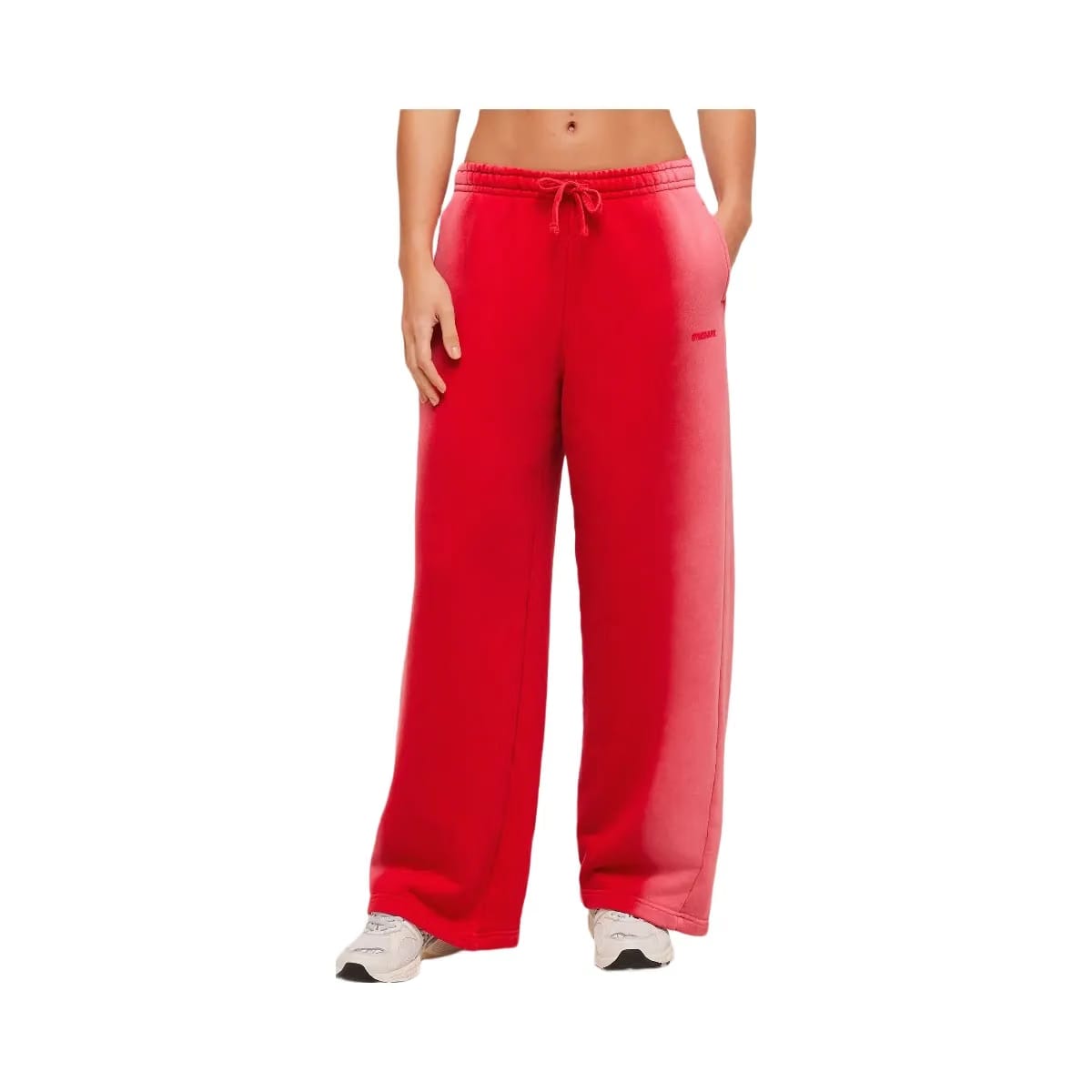 Gymshark Pump Washed Straight Leg Joggers "Carmine Red Soft White"