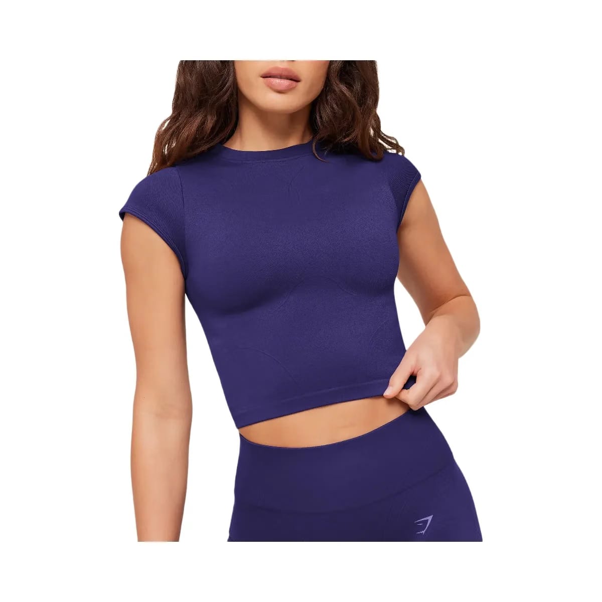 Gymshark Poise Crew Neck Short Sleeve Top "Indigo Purple"