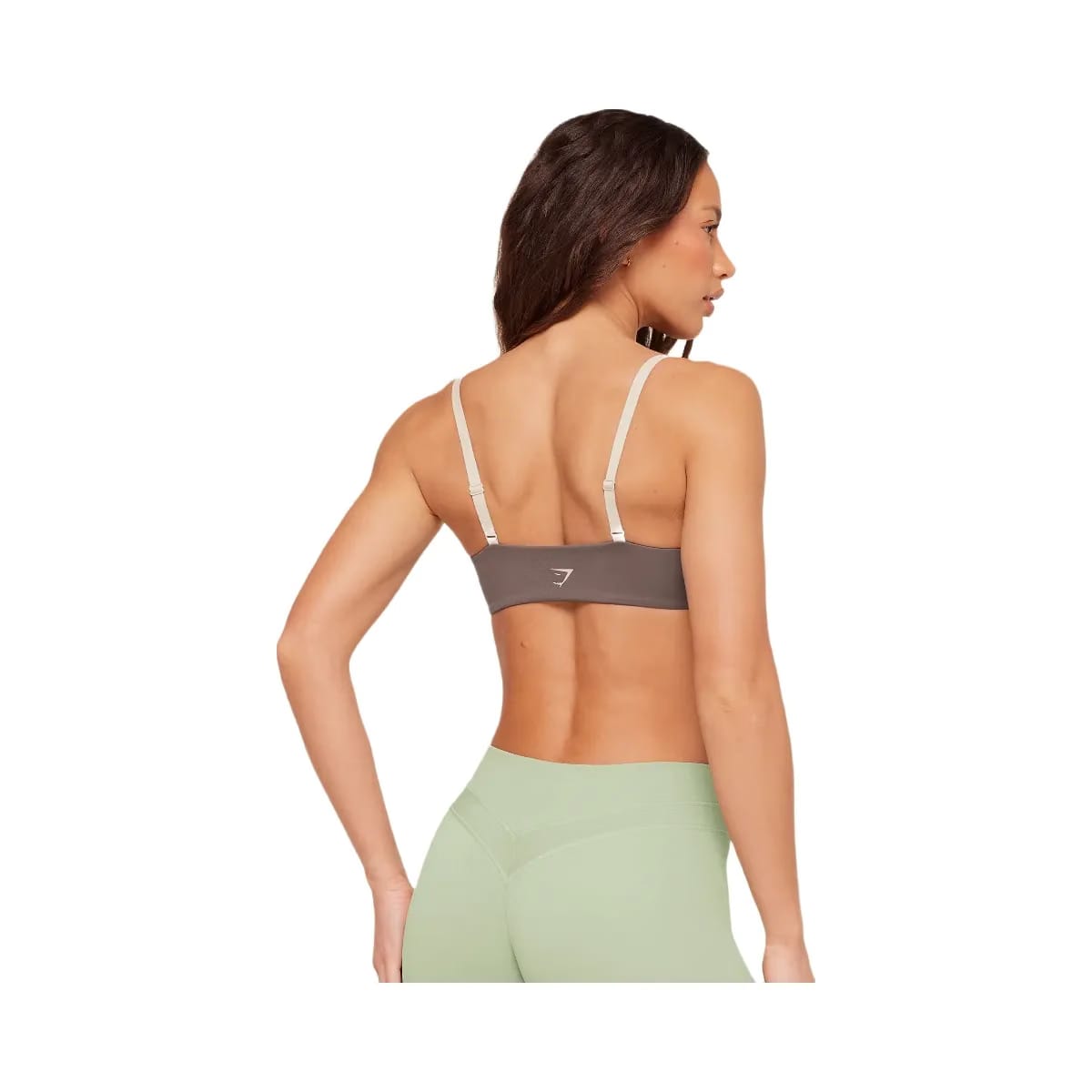 Gymshark Colour Block Sports Bra "Cool Brown Pebble Grey"