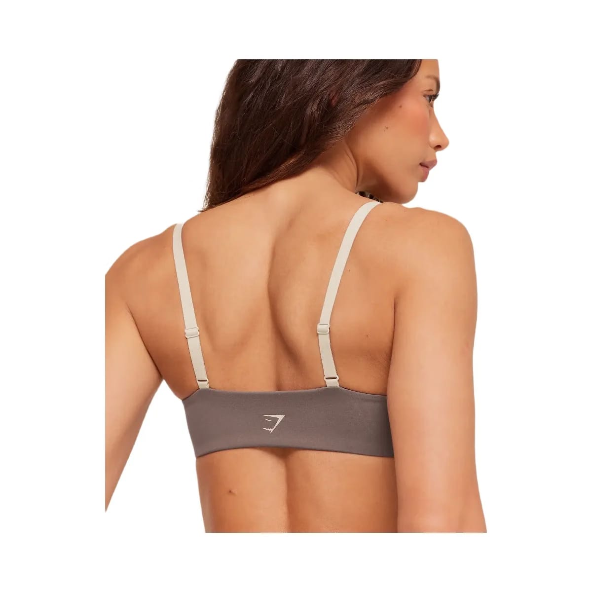 Gymshark Colour Block Sports Bra "Cool Brown Pebble Grey"