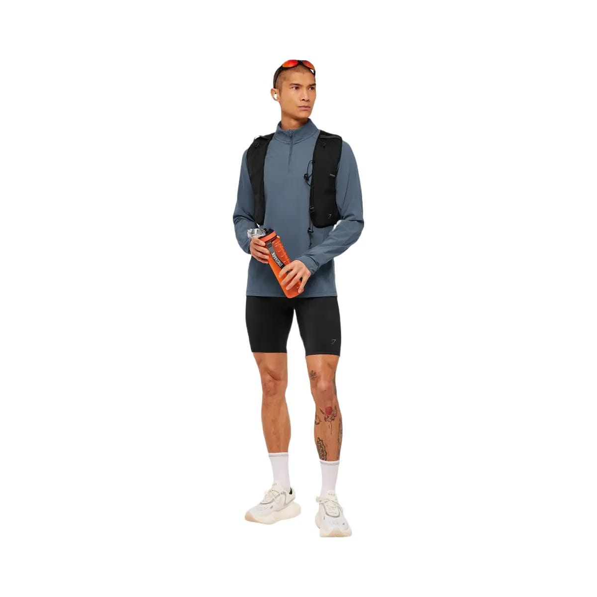 Gymshark Running Elite 1/4 Zip "Titanium Blue"