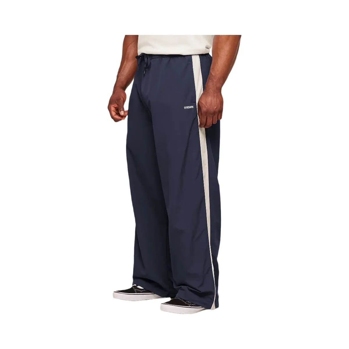 Gymshark Retro Collegiate Track Pants "Heavy Blue Tinted White"