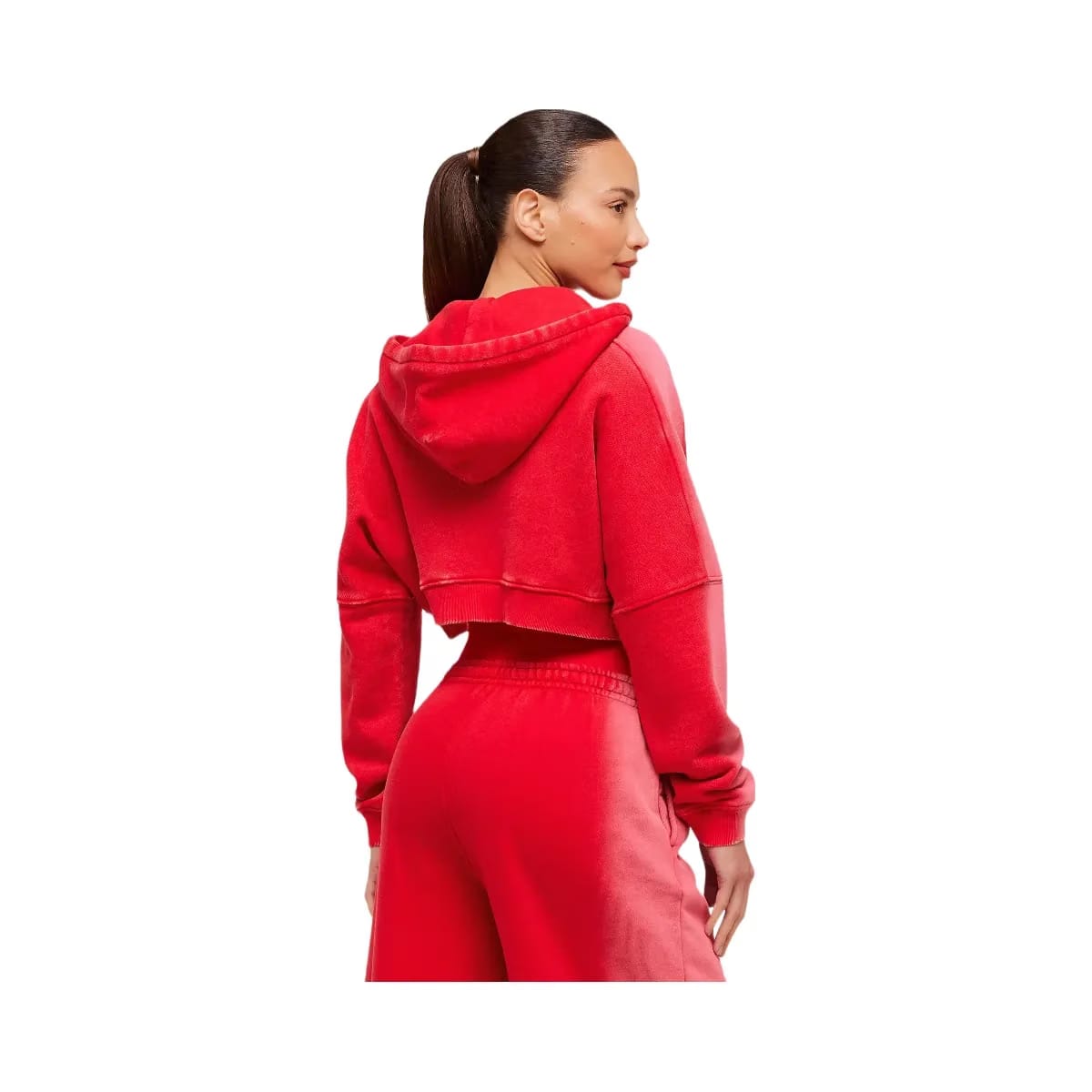 Gymshark Pump Washed Zip Through Hoodie "Carmine Red Soft White"